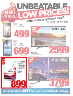 Hifi Corp : Unbeatable Low Prices (26 May - 29 May 2016), page 1