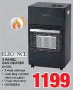 Elegance 3 Panel Gas Heater SN08C