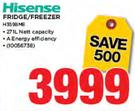 Hisense 359Ltr Fridge/Freezer H3598ME