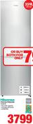 Hisense 359Ltr Fridge/Freezer H359BME