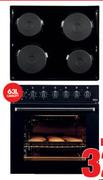 Univa 600mm Oven And Hob Black U336B