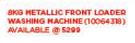 Hisense 8Kg Metallic Front Loader washing Machine