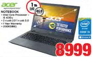 ACER NOTEBOOK 4GB