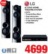 LG 4.2 DVD Home Theatre System LHD675