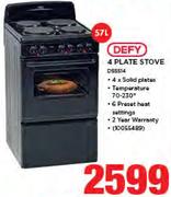 Defy 57Ltr 4 Plate Stove