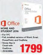 Microsoft Office Home And Student 2016