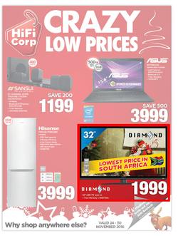 HiFi Corp : Crazy Low Prices (24 Nov - 30 Nov 2016), page 1