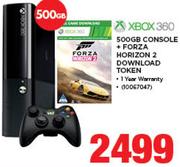 Xbox 360 500GB Console+ Forza Horizon 2 Download Token
