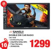 Sansui Double Din Car Radio CAV 7008