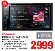 Pioneer Double Din Car Radio AVH-295BT BLUETOOTH