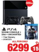 PS4 500GB Console+ DS4+ Uncharted