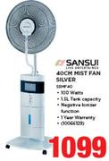 Sansui 40Cm Mist Fan Silver SSMF40