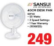 Sansui 40Cm Desk Fan SDF40
