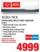 Elegance 12000 BTU Split Unit Aircon EL5912