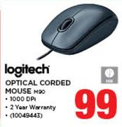 Logitech Optical Corded Mouse M90
