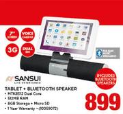 Sansui 7" Tablet + Bluetooth Speaker