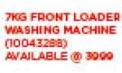 Hisense 7Kg Front Loader Washing Machine 