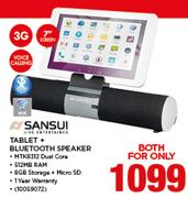 Sansui Tablet + Bluetooth Speaker-For Both