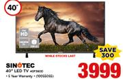 Sinotec 40" FHD LED TV 40F360D