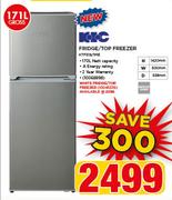 KIC 171Ltr White Fridge Top Freezer