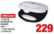 Mellerware 2 Slice Sandwich Maker 25200
