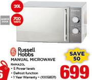 Russell Hobbs 20Ltr Manual Microwave RHMA20L