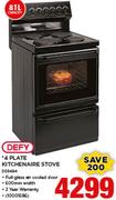Defy 81Ltr 4 Plate Kitchenaire Stove DSS494