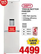 Defy 287Ltr Fridge/Bottom Freezer DFC431