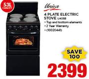 Univa 53Ltr 4 Plate Electric Stove