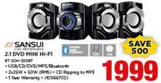 Sansui 2.1 DVD Mini Hi-Fi BT SDH-200BT