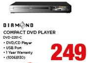 Diamond Compact DVD Player DVD-2251-C