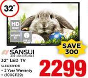 Sansui 32" HD Ready LED TV SLED32HDR
