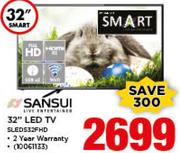 Sansui 32" FHD LED TV SLEDS32FHD