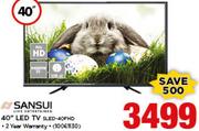 Sansui 40" FHD LED TV SLED-40FHD