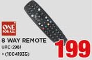 One For All 8 Way Remote URC-2981