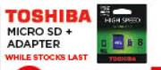 Toshiba 16GB Micro SD + Adaptor