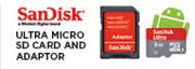 Sandisk 16GB Ultra Micro SD Card And Adaptor