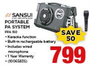 Sansui Portable PA System PPA150
