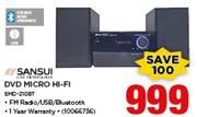 Sansui DVD Micro Hi-Fi SMD-210BT