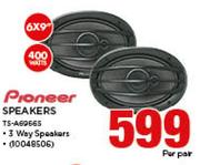 Pioneer 400W 6x9” Speakers TS A69655-Per Pair