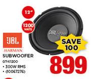 JBL 1200W 12” Subwoofer GT-X1200