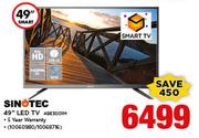 Sinotec 49" Full HD Smart LED TV 49E3001M