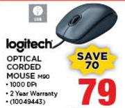 Logitech Optical Corded Mouse M90