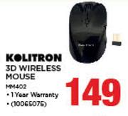 Kolitron 3D Wireless Mouse MM402