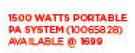 Sansui 1500 Watts Portable PA System
