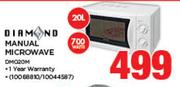 Diamond 20Ltr Manual Microwave DM020M