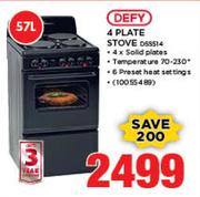 Defy 4 Plate Stove DSS514