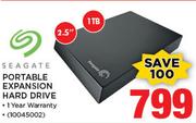 Seagate 2.5" 1TB Portable Expansion Hard Drive