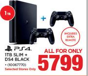 PS4 1TB Slim + DS4 Black