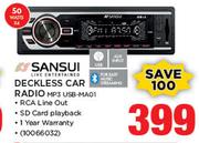 Sansui Deckless Car Radio MP3 USB-MA01